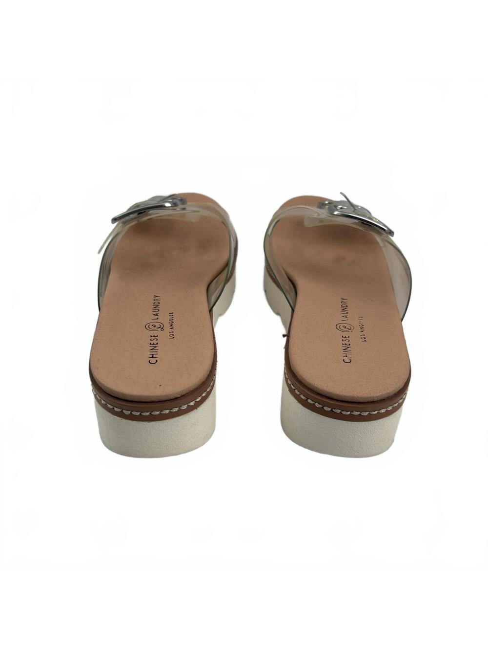 Chinese Laundry | Surfs Up Clear Strap Buckle Platform Slip On Sandal Size 10 - Picture 5 of 9